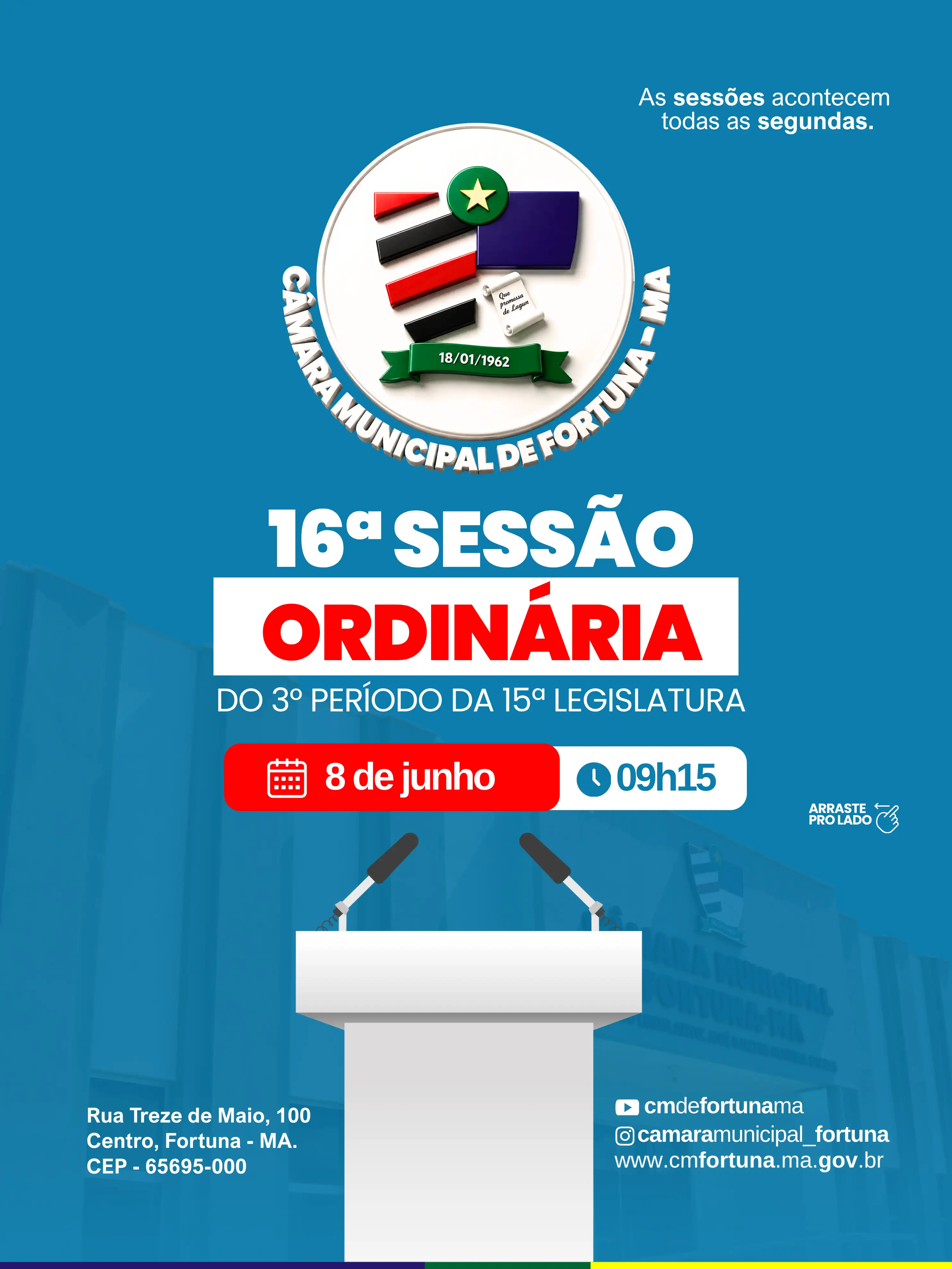 ORDEM DO DIA | 08 DE JUNHO DE 2026